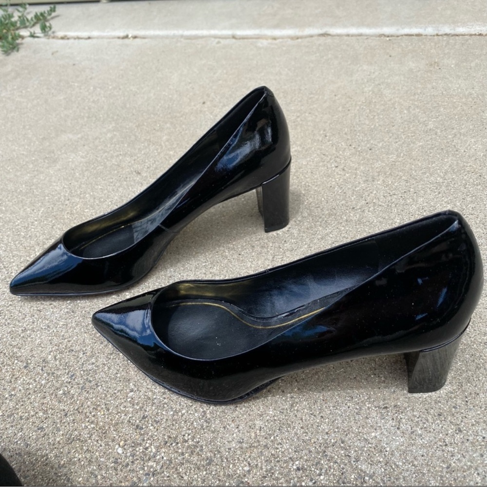 Enzo Angiolini Shiny Black Formal Heels